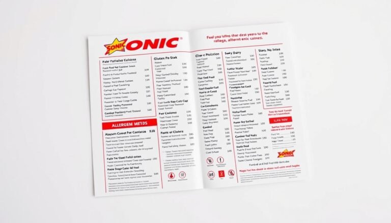 Sonic Allergen Menu