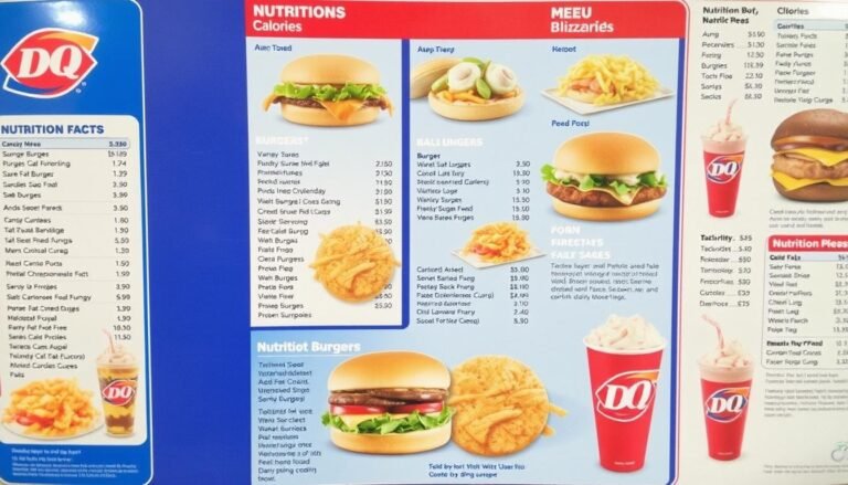 dairy queen menu nutrition